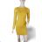 Women's short formal dress long sleeve (S-XL) MB21 IM619052 S/M hořčicová