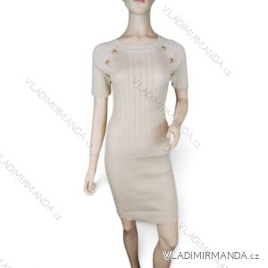 Women's Elegant Knitted Long Sleeve Dress (S/M ONE SIZE) ITALIAN FASHION IMPOC237091