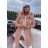 Women's Long Sleeve Hooded Alpaca Coat (S/M ONE SIZE) POLISH FASHION IMWK23747