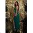 Women's Strapless Long Satin Party Dress (34-42) POLISH FASHION PMLEL24NATHALIE dark green 42