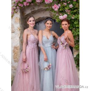 Women's Long Strapless Sequin Party Dress (S/M ONE SIZE) ITALIAN FASHION IMPSH233348