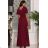 Women's Strapless Long Satin Party Dress (34-42) POLISH FASHION PMLEL24NATHALIE Wine S