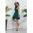Women's Strapless Long Satin Party Dress (34-42) POLISH FASHION PMLEL24NATHALIE dark green 38