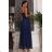Women's Strapless Long Satin Party Dress (34-42) POLISH FASHION PMLEL24NATHALIE dark blue 42