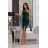 Women's Strapless Long Satin Party Dress (34-42) POLISH FASHION PMLEL24NATHALIE dark green 36
