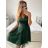 Women's Strapless Short Party Dress (S/M ONE SIZE) ITALIAN FASHION IMPSH23C662 dark green S / M