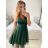 Women's Strapless Short Party Dress (S/M ONE SIZE) ITALIAN FASHION IMPSH23C662 dark green S / M