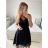 Women's Strapless Short Party Dress (S/M ONE SIZE) ITALIAN FASHION IMPSH23C662 dark green S / M