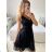 Women's Strapless Short Party Dress (S/M ONE SIZE) ITALIAN FASHION IMPSH23C662 dark green S / M