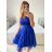 Women's Strapless Short Party Dress (S/M ONE SIZE) ITALIAN FASHION IMPSH23C662 dark green S / M