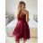 Women's Strapless Short Party Dress (S/M ONE SIZE) ITALIAN FASHION IMPSH23C662 dark green S / M