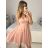 Women's Sleeveless Short Party Dress (S/M ONE SIZE) ITALIAN FASHION IMPSH23C662 S/M Old-pink