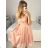 Women's Sleeveless Short Party Dress (S/M ONE SIZE) ITALIAN FASHION IMPSH23C662 S/M Old-pink