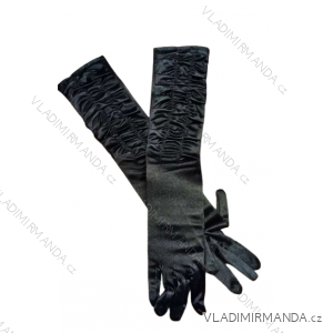 Women's prom gloves long satin ruffled FMF24GD001