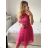 Women's strapless lace party dress (S/M ONE SIZE) ITALIAN FASHION IMC23349/DR