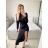Women's Elegant Coat Long Sleeve Dress (S/M ONE SIZE) ITALIAN FASHION IMPGM2311813 S/M black