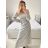 Women's Long Long Sleeve Party Dress (S/M ONE SIZE) ITALIAN FASHION IMM23056