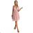 525-2 OLGA tulle dress with a neckline and decorative buckle - dirty pink