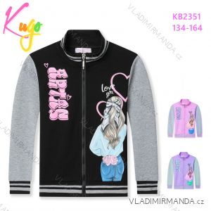 Sweatshirt warm warm-up girl zip (134-164) KUGO M2513