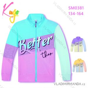 Sweatshirt warm warm-up girl zip (134-164) KUGO M2513