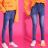 Rifle leggings with sequins baby girl puppy (116-146) KUGO K726
