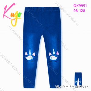 Jeans leggings denim warm children's girls (98-128) KUGO KK9945