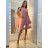 Women's Elegant Summer Sleeveless Dress (S/M/L ONE SIZE) ITALIAN FASHION IM923NELA - Colour   oranžová - Size   M / L
