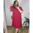 Women's short sleeve dress oversized (L-3XL) POLISH FASHION FMF24LEONA