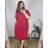 Women's short sleeve dress oversized (L-3XL) POLISH FASHION FMF24LEONA - Colour   pink - Size   48