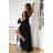 Women's Plus Size (42-46) Long Elegant Party Sleeveless Dress POLISH FASHION PMLBC23265-10 black 48