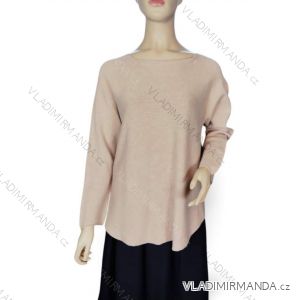 Women's Oversized Knitted Long Sleeve Sweater (S/M ONE SIZE) ITALIAN FASHION IMC23390
