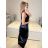 Women's Long Sleeve Knitted Turtleneck Sweater (S/M ONE SIZE) ITALIAN FASHION IM323001 S/M black