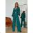 Women's Plus Size (42-46) Long Elegant Party Sleeveless Dress POLISH FASHION PMLBC23265-10 Green 36