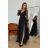 Women's Plus Size (42-46) Long Elegant Party Sleeveless Dress POLISH FASHION PMLBC23265-10 black 42