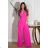 Women's Plus Size (42-46) Long Elegant Party Sleeveless Dress POLISH FASHION PMLBC23265-10 dark pink 34
