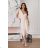 Women's Plus Size (42-46) Long Elegant Party Sleeveless Dress POLISH FASHION PMLBC23265-10 béžová 34