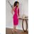 Women's Plus Size (42-46) Long Elegant Party Sleeveless Dress POLISH FASHION PMLBC23265-10 dark pink 34