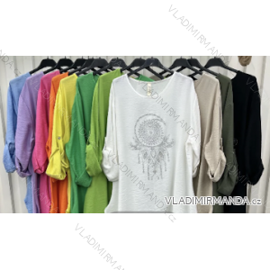 Women's Long Sleeve Tie Up Tunic (S/M ONE SIZE) ITALIAN FASHION IMPLI2234663