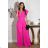 Women's Plus Size (42-46) Long Elegant Party Sleeveless Dress POLISH FASHION PMLBC23265-10 pink 34