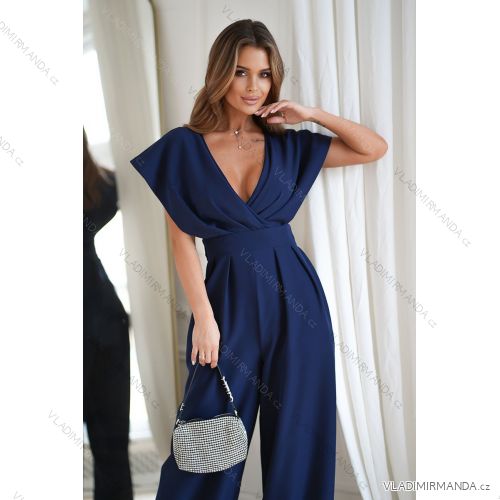 Women's Plus Size (42-46) Long Elegant Party Sleeveless Dress POLISH FASHION PMLBC23265-10 dark blue 34