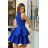 Women's Plus Size (42-46) Long Elegant Party Sleeveless Dress POLISH FASHION PMLBC23265-10 blue 34