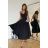 Women's Plus Size (42-46) Long Elegant Party Sleeveless Dress POLISH FASHION PMLBC23265-10 black 40