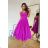 Women's Plus Size (42-46) Long Elegant Party Sleeveless Dress POLISH FASHION PMLBC23265-10 purple 40