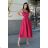 Women's Plus Size (42-46) Long Elegant Party Sleeveless Dress POLISH FASHION PMLBC23265-10 raspberry 40