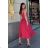 Women's Plus Size (42-46) Long Elegant Party Sleeveless Dress POLISH FASHION PMLBC23265-10 raspberry 40