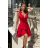 Women's Plus Size (42-46) Long Elegant Party Sleeveless Dress POLISH FASHION PMLBC23265-10 red 40
