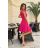 Women's Plus Size (42-46) Long Elegant Party Sleeveless Dress POLISH FASHION PMLBC23265-10 dark pink 40