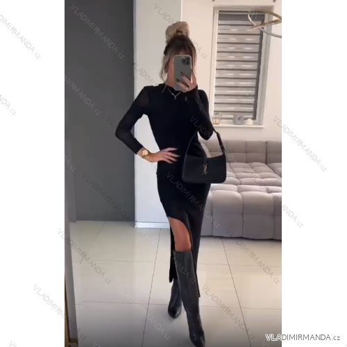 Women's Long Sleeve Dress (S/M ONE SIZE) ITALIAN FASHION IMPGM2311311