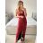 Women's Long Sleeve Party Dress (S/M ONE SIZE) ITALIAN FASHION IMPSH235429 red S / M