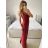 Women's Long Sleeve Party Dress (S/M ONE SIZE) ITALIAN FASHION IMPSH235429 red S / M